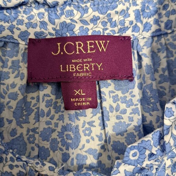 J. Crew Liberty London Blue Floral Dress - Picture 6 of 15